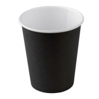 Стакан для холодных и горячих напитков, 0.25л, черный, картон