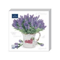 Салфетки 330х330 мм 3-сл., диз. "Лаванда", разноцв., бум., 20 шт/упак "Bouquet" 12 упак/кор РОССИЯ 37393