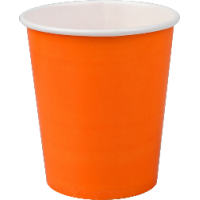Стакан бумажный 400 мл 1 сл., d90 мм, оранж., карт., 50 шт/упак 1 000 шт/кор РОССИЯ