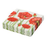 Салфетки 250х250 мм 1-сл., диз. "Рисунок с маками", разноцв., бум., 40 шт/упак "Desna Design" 32 упак/кор РОССИЯ 57586