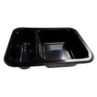 Контейнер под запайку 616[182+434] мл, 2-секц. 187х137х45 мм, черн., ПП, 100 шт/упак "Южуралпак" 400 шт/кор РОССИЯ F-70/30 (А) Черный