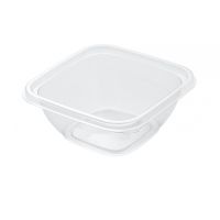 Контейнер 375 мл 1-секц. 124,5х124,5х50,7 мм, без крышки, прозр., ПЭТ, 50 шт/упак "Upax-Unity" 1 000 шт/кор РОССИЯ С-12/12-375 прозр.