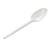 Пластиковая ложка столовая компактная, 165 мм, белая, полистирол