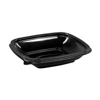 Контейнер квадратный 126х126х38мм, 250 мл, черный