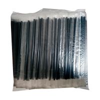 Трубочки для коктейлей 210 мм, d7 мм, черн., пласт. прямые в инд. упаковке, 200 шт/упак 25 упак/кор РОССИЯ 117002