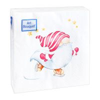 Салфетки 200х200 мм 2-сл., диз. "Веселый человечек", разноцв., бум., 30 шт/упак "Bouquet" 26 упак/кор РОССИЯ 57874