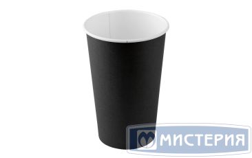 Стакан бумажный 250 мл 1 сл., d80 мм, черн., карт., 50 шт/упак 1 000 шт/кор РОССИЯ -