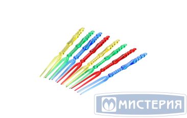 Вилочка для канапе 110 мм, цвет в ассорт., ПС, 250 шт/упак 15 упак/кор РОССИЯ -