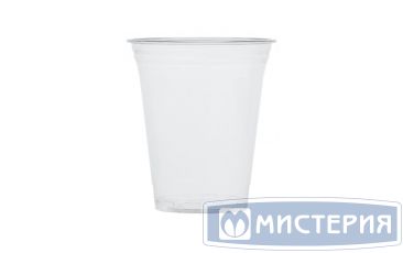 Одноразовый стакан для холодного, 0.3л, d 95мм, h 100мм, прозрачный, шейкер, ПЭТ