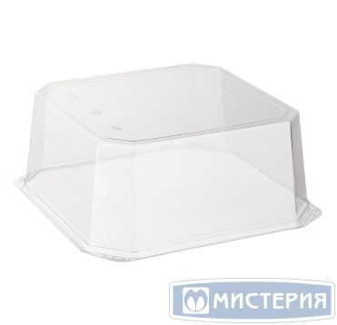 Упаковка для торта [крышка] 225х225х100[175х175х91] мм, прозр., ПЭТ, 180 шт/кор "Комус" 180 шт/упак РОССИЯ Т-017 К