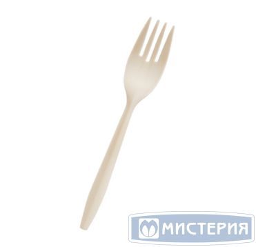 Вилка одноразовая 162 мм, беж., кукурузный крахмал, 50 шт/упак "GREEN MYSTERY" 1 000 шт/кор РОССИЯ 4039Беж