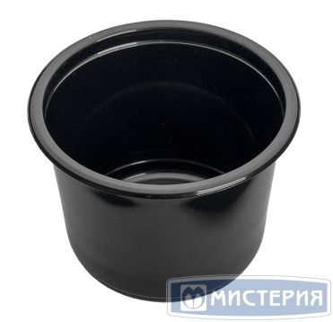 Контейнер 500 мл 1-секц. d115хh82,6 мм, без крышки, черн., ПП, 50 шт/упак "ПолиЭр" 500 шт/кор РОССИЯ К-115-500 черн.