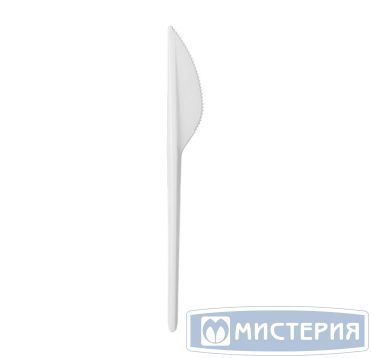 Нож одноразовый 165 мм, бел., ПС, 100 шт/упак 2 000 шт/кор РОССИЯ 4001Б