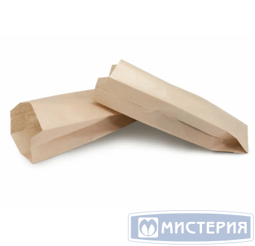 Пакет пищевой [140+60]х250 мм без руч., без окна, крафт, бум., 100 шт/упак 2 000 шт/кор РОССИЯ УТ-00000680