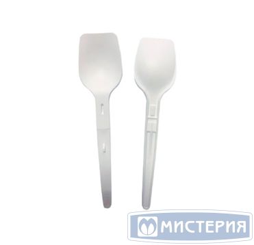 Ложка одноразовая 108 мм, складная, бел., ПП, 400 шт/кор 400 шт/упак РОССИЯ 8825