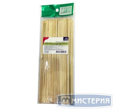 Палочки для шашлыка 200 мм, d2.5 мм, бамбук, 100 шт/упак 100 упак/кор КИТАЙ 60000К