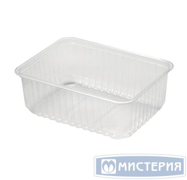 Контейнер 500 мл 1-секц. 186х132х37 мм, серия 186, без крышки, прозр., ПП, 100 шт/упак 500 шт/кор РОССИЯ К 186-500