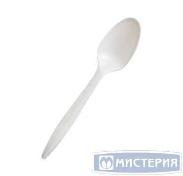 Ложка одноразовая 140 мм, бел., кукурузный крахмал, 50 шт/упак 1 000 шт/кор РОССИЯ 4037Б