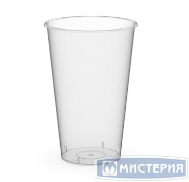 Стакан одноразовый 500 мл, прозр., глянцевый, ПП, 16 шт/упак 512 шт/кор РОССИЯ