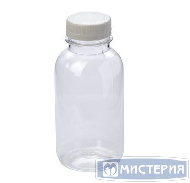 Бутылка ПЭТ 300 мл, прозр., горло d38 мм, крышка в компл., 100 шт/кор 100 шт/упак РОССИЯ №13. 0,30.BRC прозр.
