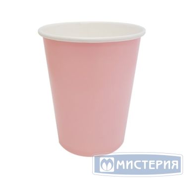 Бумажный стакан для холодного и горячего, 350 мл, пудра, картон