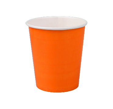 Стакан бумажный 400 мл 1 сл., d90 мм, оранж., карт., 50 шт/упак 1 000 шт/кор РОССИЯ