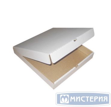 Коробка для пиццы, 330х330х40мм, белая, микрогофрокартон Е