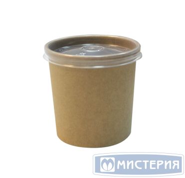 Супница 230 мл, d75хh60 мм, крышка в компл., крафт, карт., 25 шт/упак "OSQ" Eco Soup 8C Econom 250 шт/кор КИТАЙ ECO SOUP 8C ECONOM